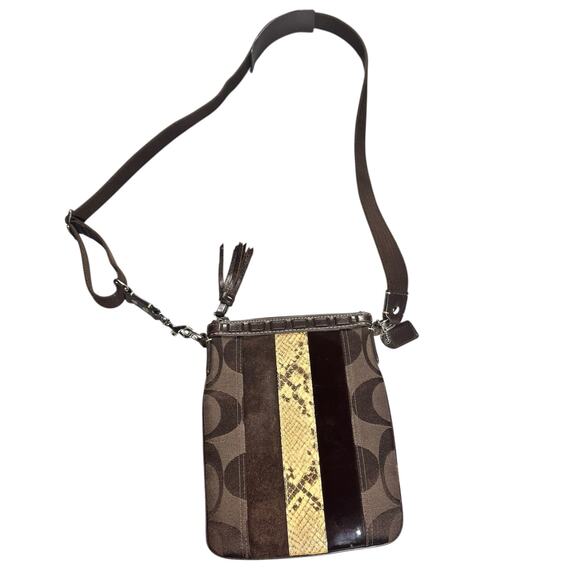 21. COACH Hampton Signature Crossbody Bag W/ hangtag - Picture 2 of 13